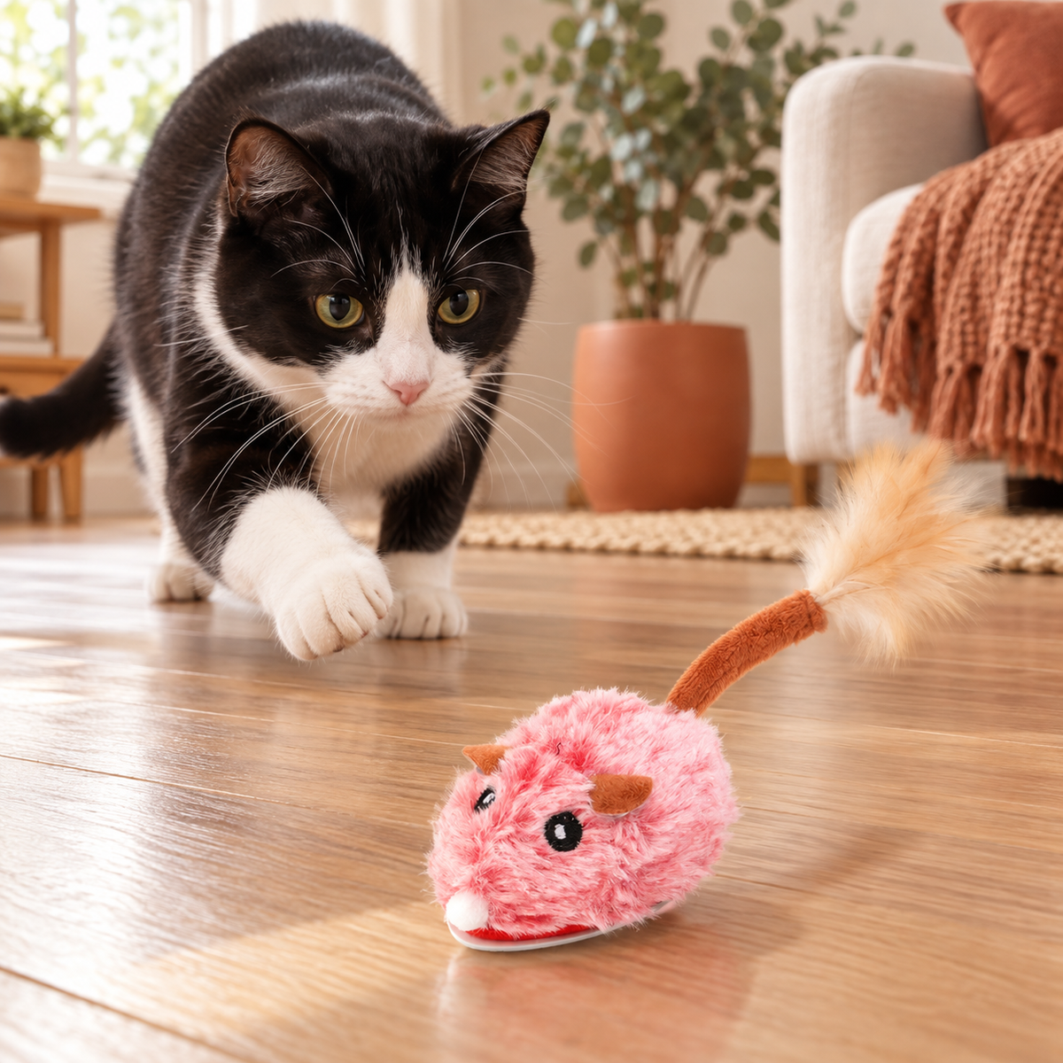 Pouncey™ Rechargeable Plush Mouse